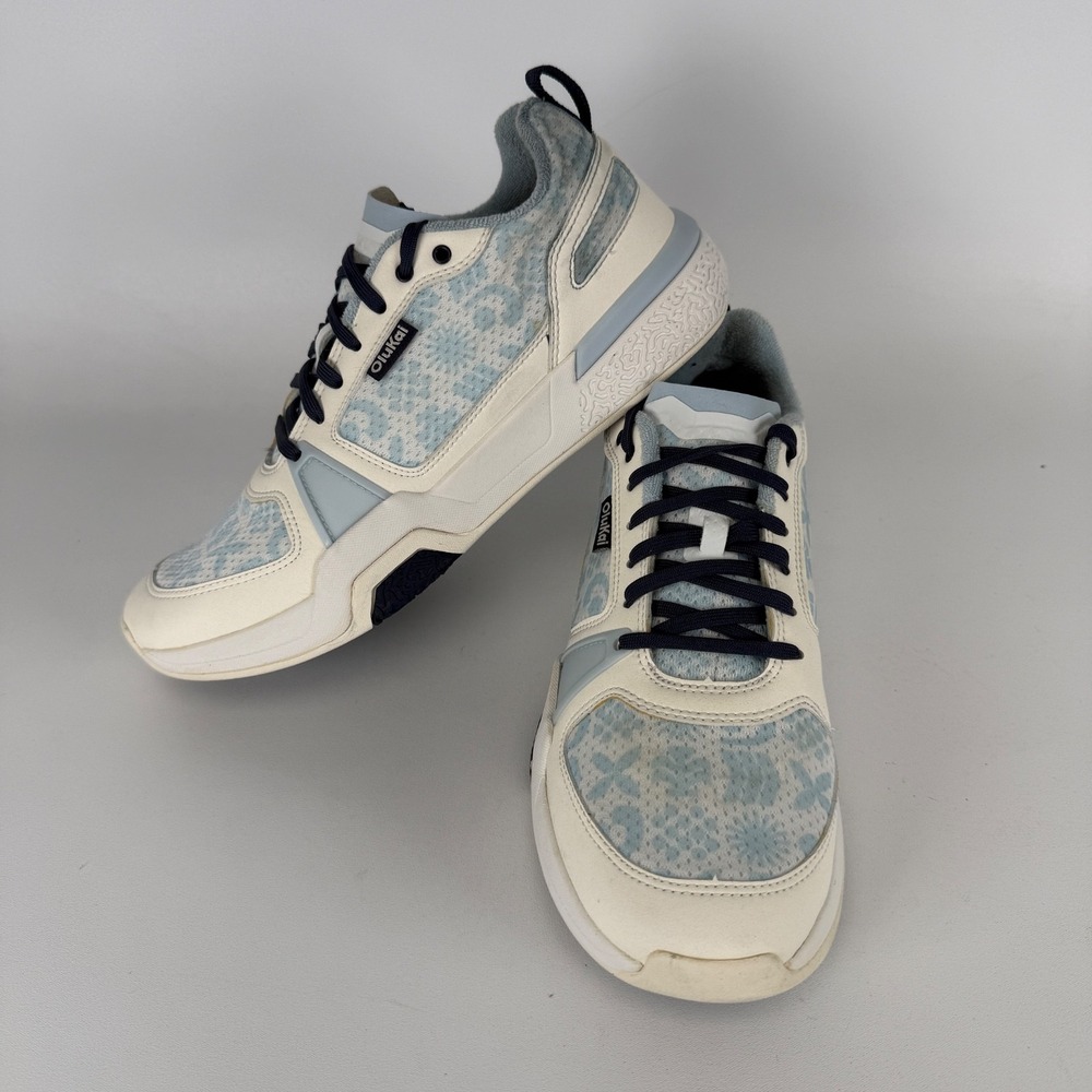 OluKai Anau Women's Pickleball Shoes Sneakers Blue Limited Edition Print Sz‎ W11